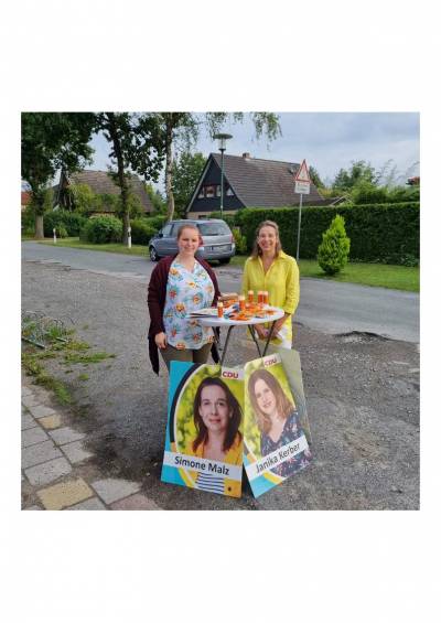 Örtliche CDU-Infostände zur Kommunalwahl - Unsere Frauenpower in Achternmeer