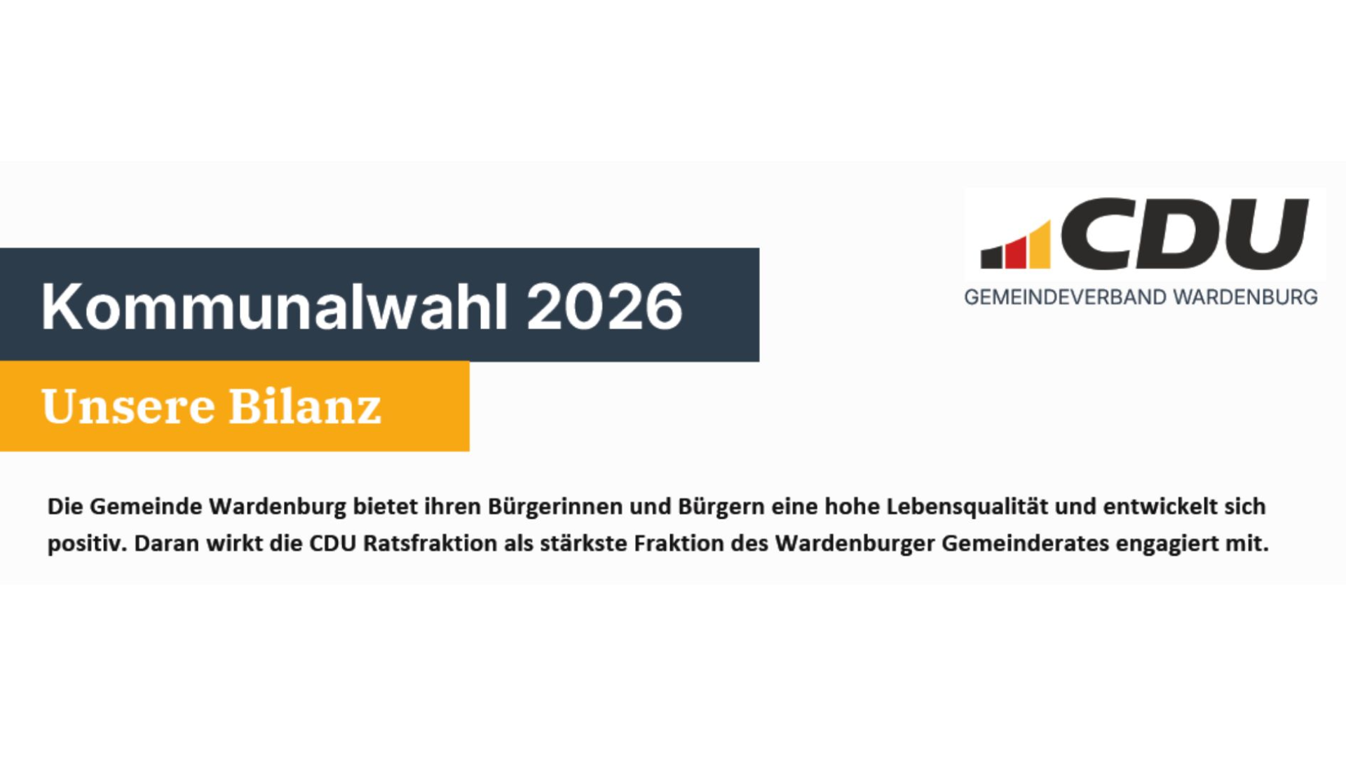 Kommunalwahl 2026 - Unsere Bilanz